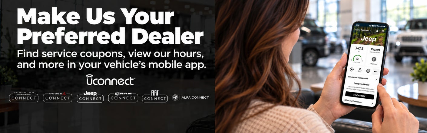 uconnect® make us your preferred dealer | Benna Chrysler Dodge Jeep Ram in Superior WI