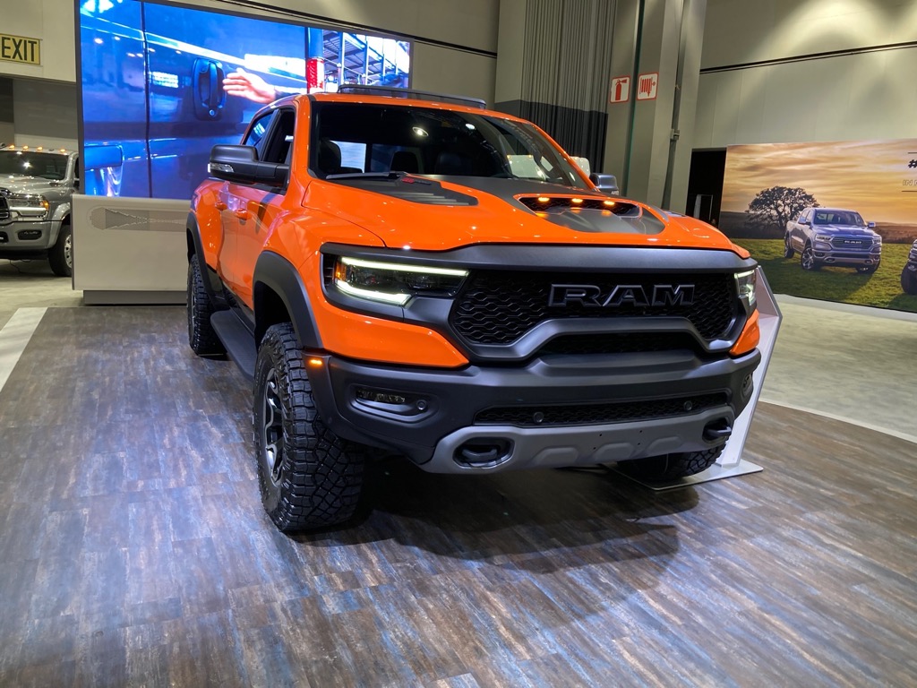 2022 Ram 1500 TRX orange LA Auto Show