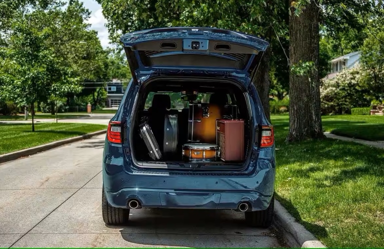 2023 Dodge Durango with Liftgate Up Showing Cargo Space