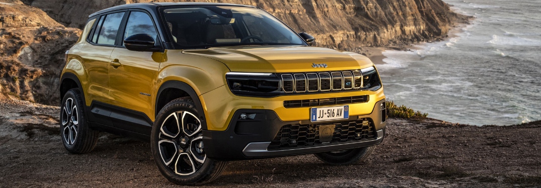 Front Diagonal View of All-New, All Electric Jeep Avenger