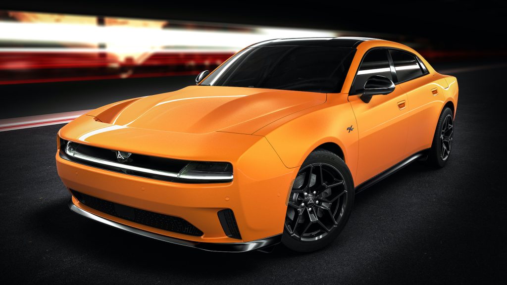 All-new four-door Dodge Charger Daytona R/T, shown in Peel Out exterior color.
