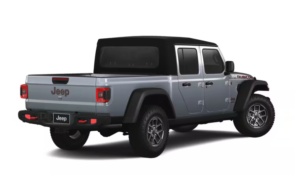 Jeep Gladiator in Anvil Parked Rear 3/4 View