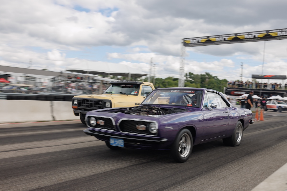 More than 100 drag racers competed during Roadkill Nights Powered by Dodge on August 10, 2024, with all racing action taking place inside M1 Concourse in Pontiac, Michigan, for the first time ever.