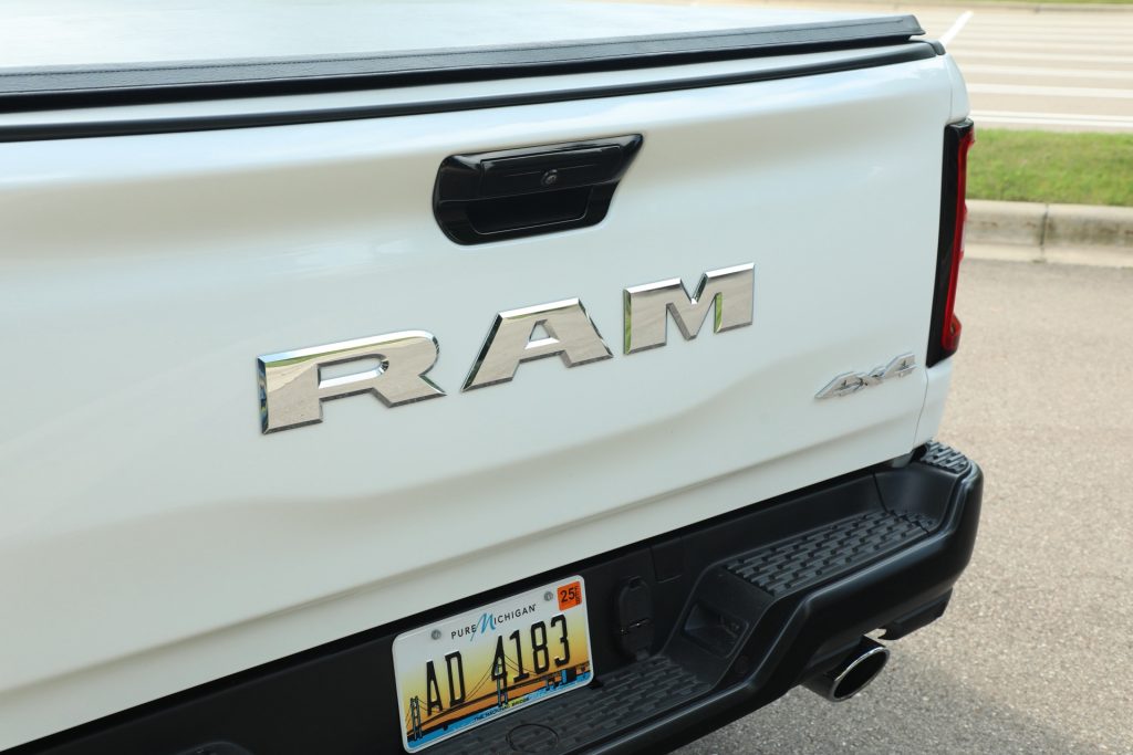 The Back Exterior Of The 2025 Ram 1500 Tradesman, Including A Spacious Cabin