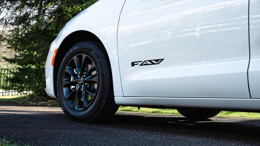 Chrysler Pacifica FAV Edition Front Wheel and Badge Close-Up