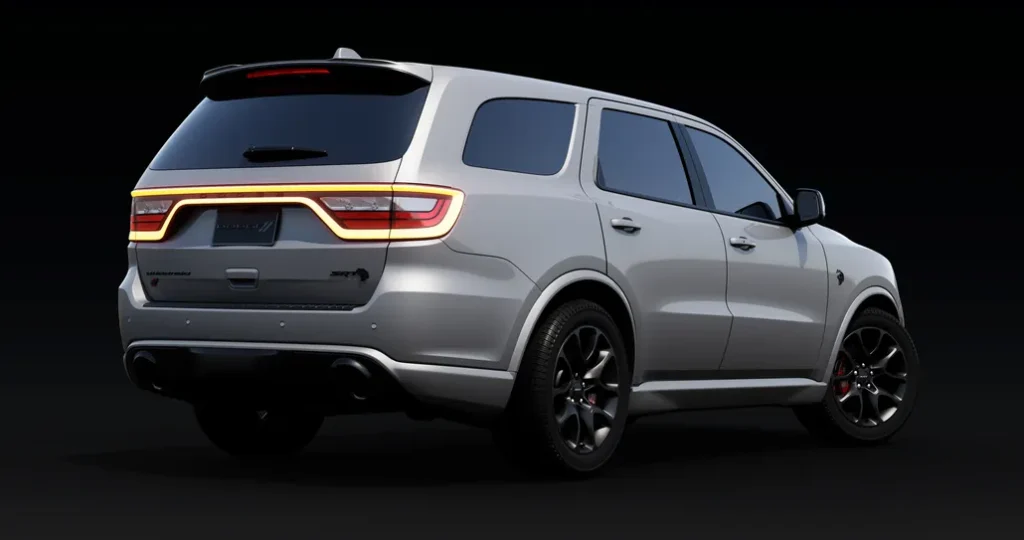 Dodge Durango SRT Parked Rear 3/4 View