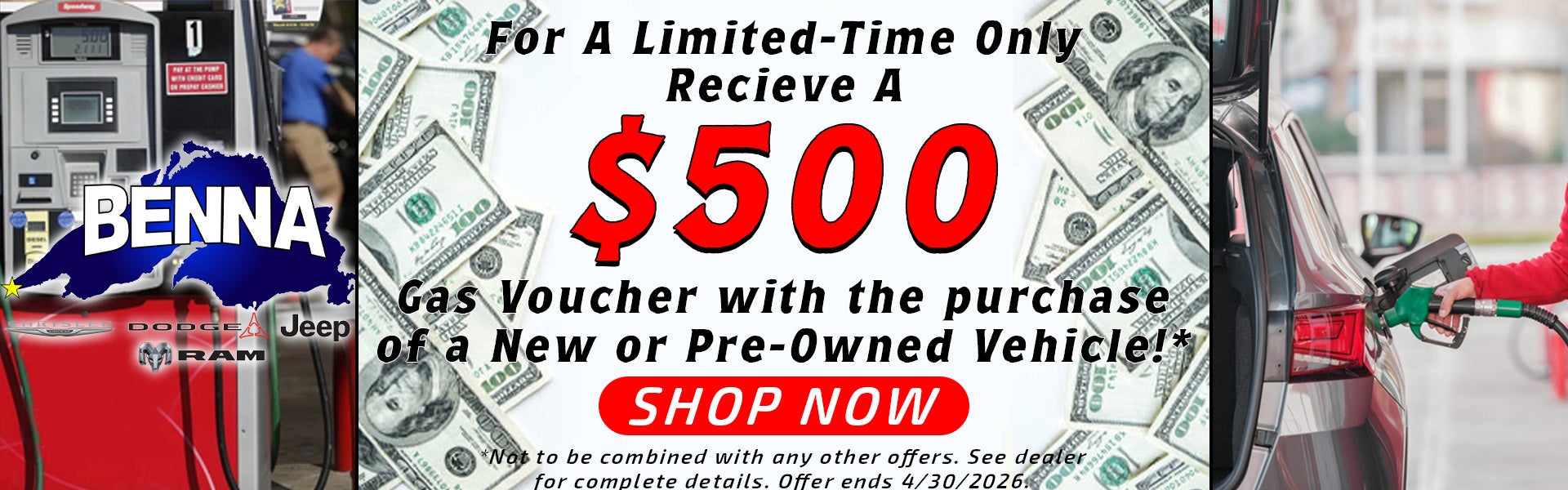 Gas Voucher Promotion at Benna CDJR