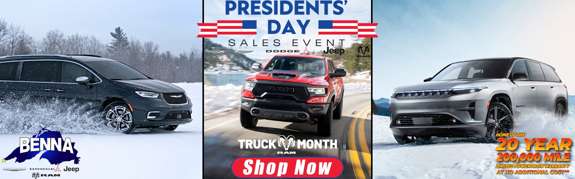 Presidents' Day Sales Event Benna CDJR