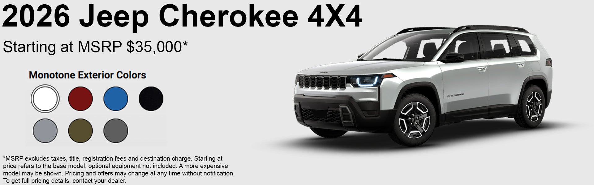 2026 Jeep Cherokee 4X4 Features