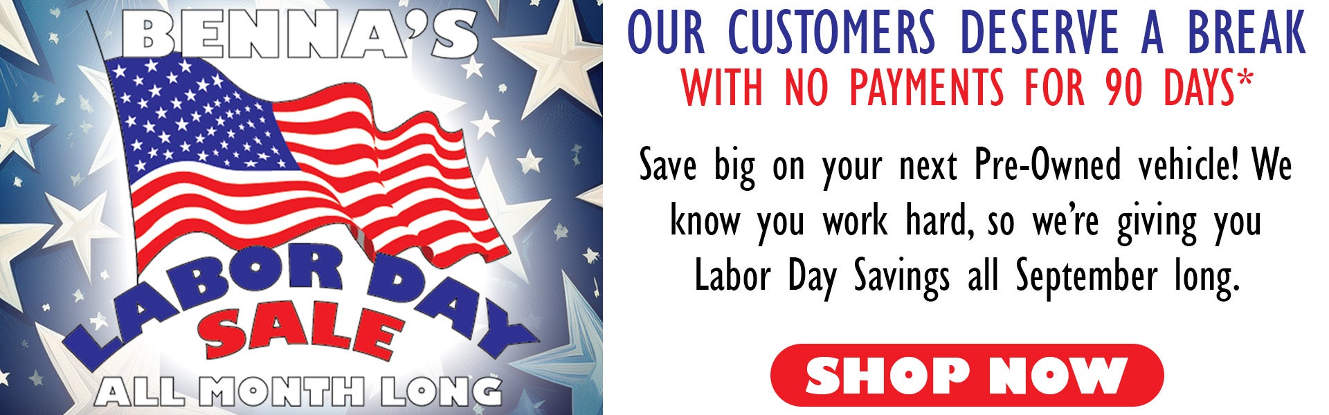 Labor Day Sales Event at Benna CDJR in Superior, WI