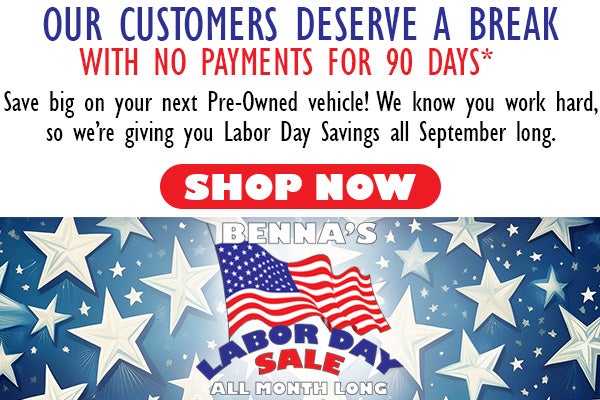 Labor Day Sales Event at Benna CDJR in Superior, WI