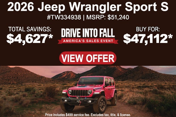 2026 Jeep Wrangler Sport S