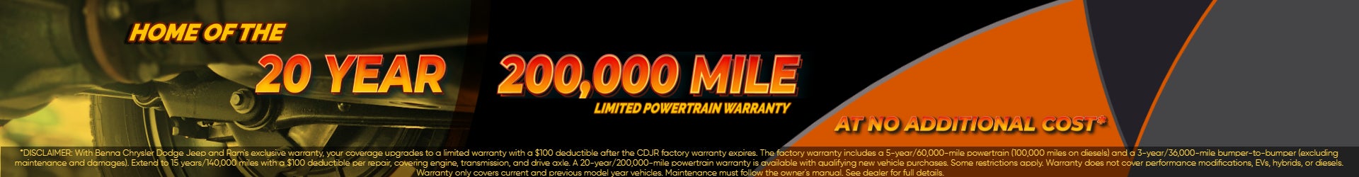 20yr Warranty Banner