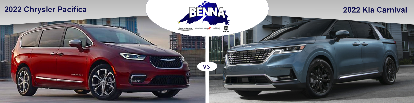 Chrysler Pacifica vs Kia Carnival Benna CDJR