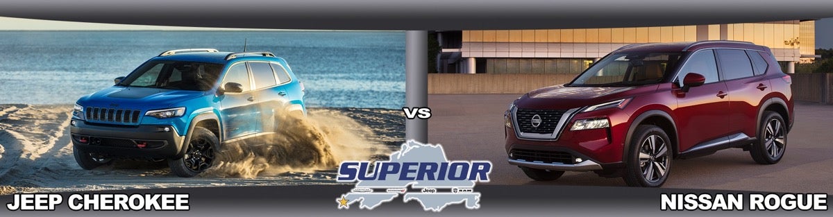 Jeep Cherokee vs Nissan Rogue Superior Chrysler Dodge Jeep Ram