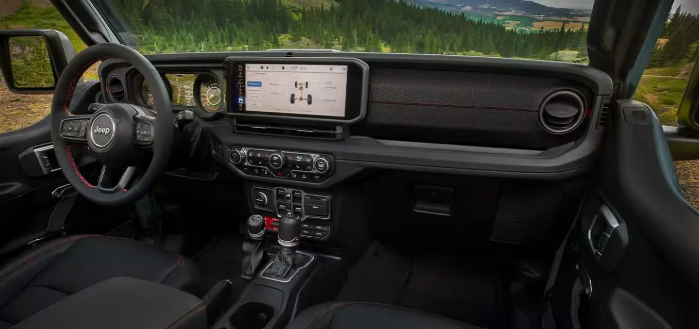 2025 Jeep Gladiator View of the Front Dash and Advanced Technology