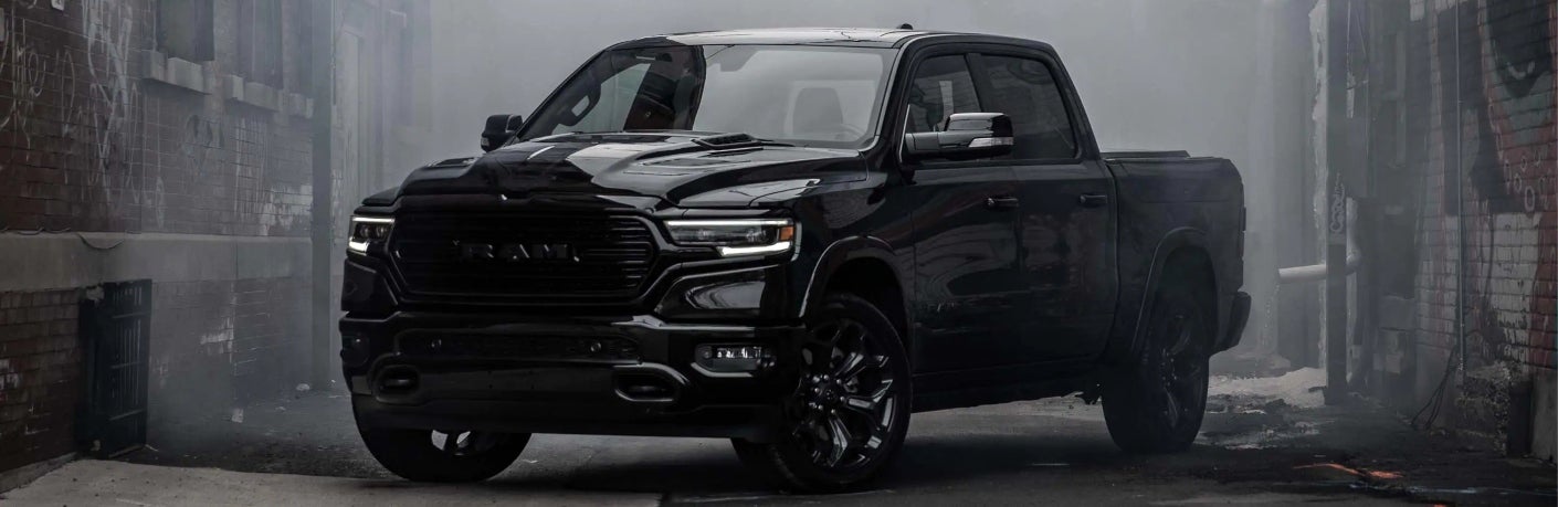 black 2023 ram 1500 front angle