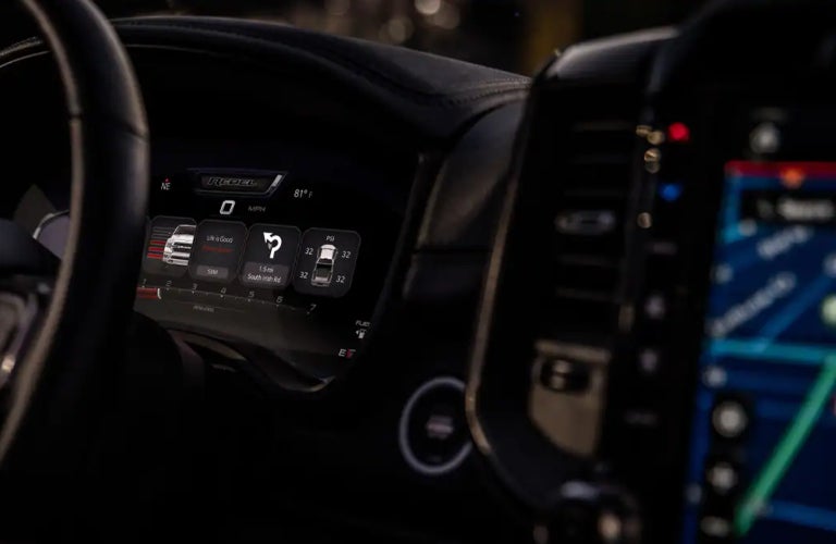 Ram 1500 touchscreen and digital cluster display
